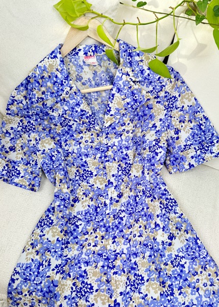 (eu)60~70s floral dress