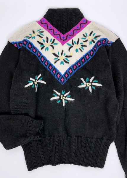(us)80s heirlooms embroidered sweater